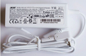 Original blanc 45w Adaptateur chargeur for Acer Aspire One Cloudbook 14 AO1-431-C7F9 - Cliquez sur l'image pour la fermer