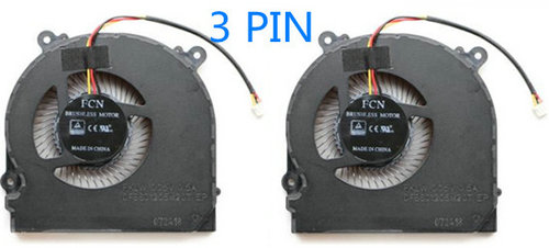 Ventilateur de CPU+GPU 3-broches pour Clevo N850HP6