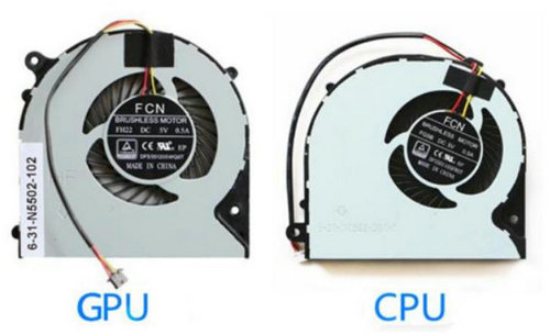 Ventilateur de CPU+GPU 3-broches pour Clevo P641HK1 6-31-N5502-102 6-31-N1502-301