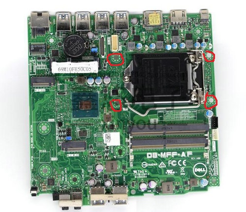 Dell OptiPlex 5050 MFF Carte mère 782GW 0782GW D8-MFF-AF Trou à quatre vis pour siège CPU