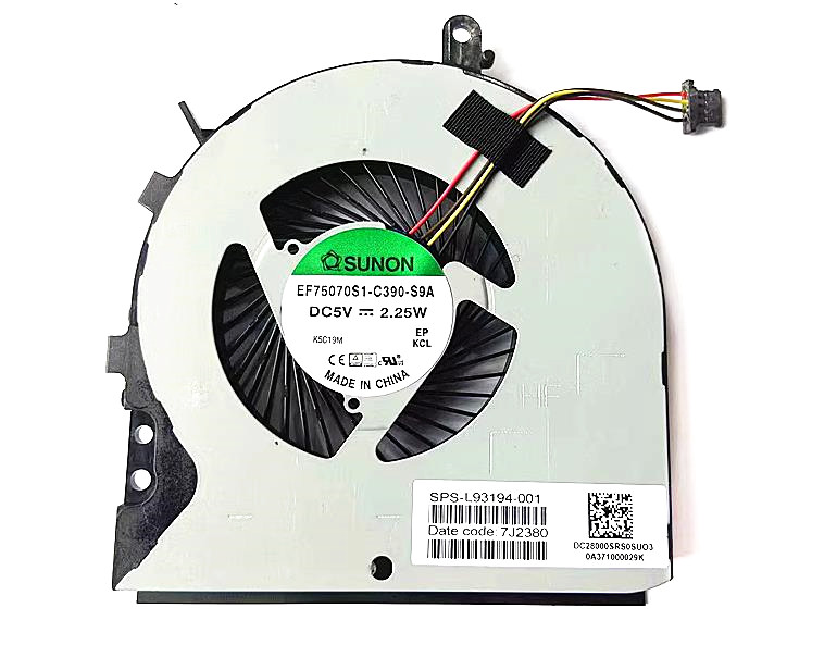 Ventilateur de CPU pour HP Envy 15-ae000 Touch