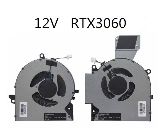 Ventilateur de CPU+GPU 12V RTX3060/RTX3070 pour HP Omen 16-C0000