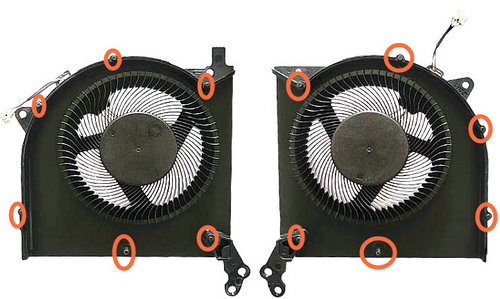 Ventilateur de CPU+GPU 5V pour Lenovo Legion 5 15IMH6 82NL