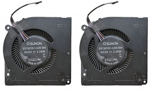 Ventilateur de CPU+GPU 5V pour EG75070S1-C450-S9A THER7GK5C6-1421 GK5CN61