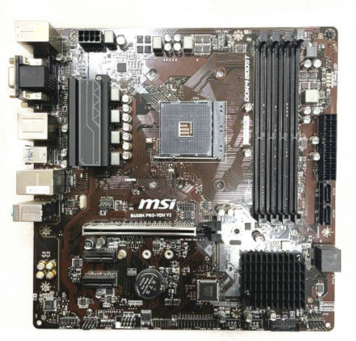 MSI B450M PRO-VDH V2 AM4 DDR4 VGA+DVI+HDMI Carte mère