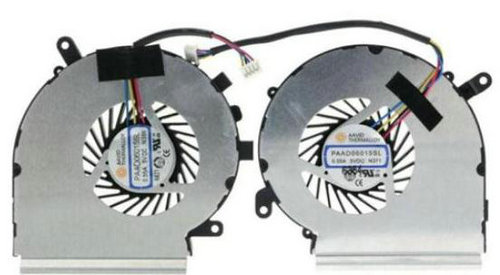 Ventilateur de CPU+GPU 3-broches pour MSI GE62 7RD