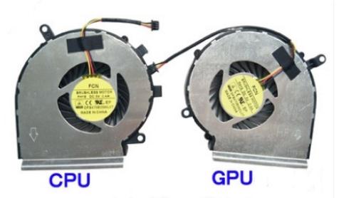 Ventilateur de CPU+GPU 3-broches pour MSI GE72 2QC-296FR