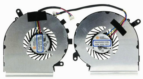 Ventilateur de CPU+GPU 4-broches pour MSI MS-179C MS179C Series