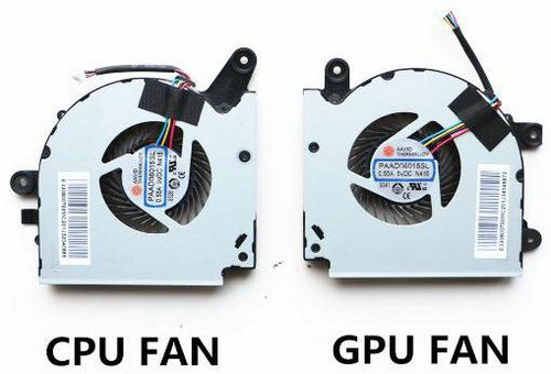 Ventilateur de CPU+GPU 4-broches pour MSI GF75 8RC (MS-17F1)